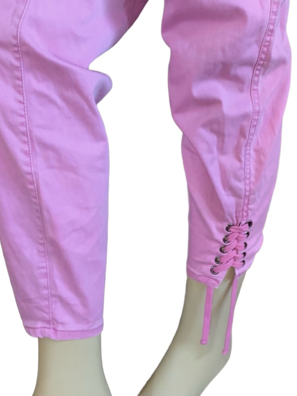 LANE BRYANT ORCHID PINK SKINNY LEG CORSET HEM PANTS (18) - Picture 6 of 13